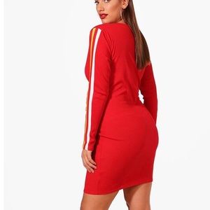 Boohoo ribbed bodycon dress